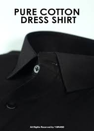 Cut Range Black Slim Fit Formal Dress Shirt For Men - Image 2